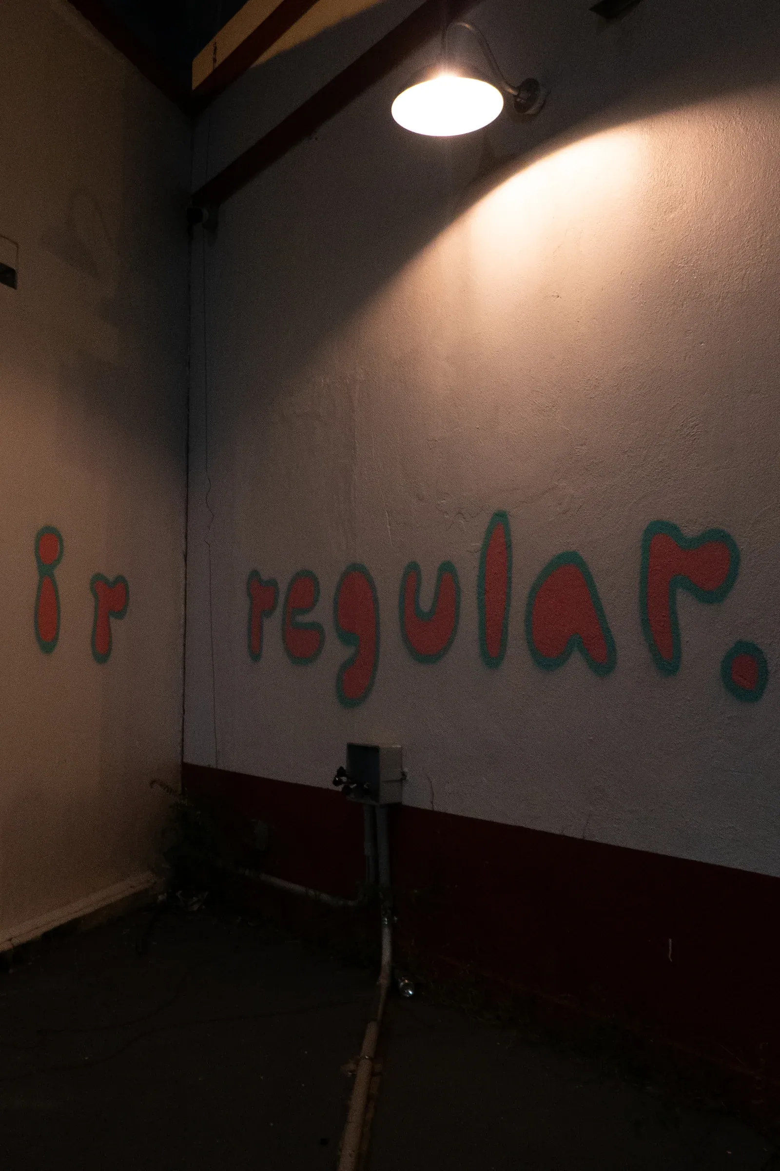 The Miami street environment surrounding Irregular's work.
